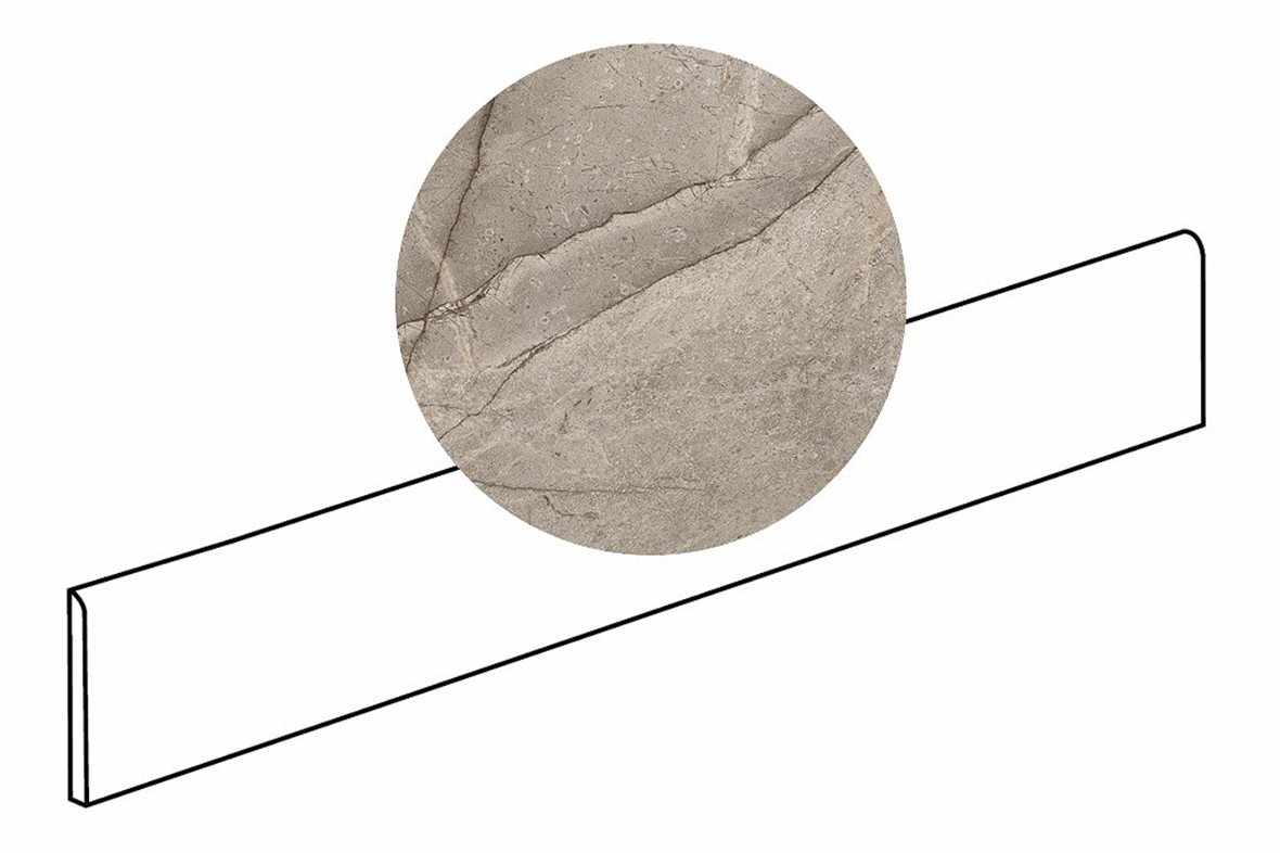 LPC Odyssey lasitettu jalkalista 6X120 10S River tasapintainen satiini keskitumma beige kivi