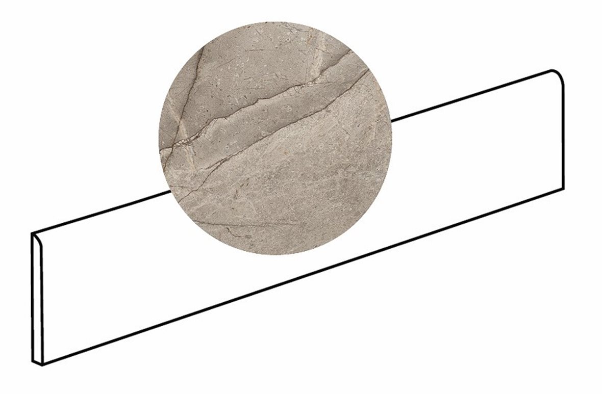 LPC Odyssey lasitettu jalkalista 6X90 10S River tasapintainen satiini keskitumma beige kivi