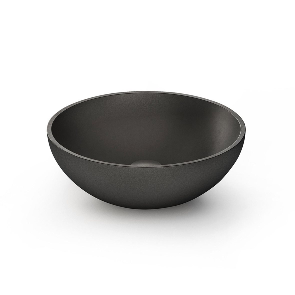 PAA Round malja-allas 41X41X14 cm graphite kivikomposiitti matta harmaa