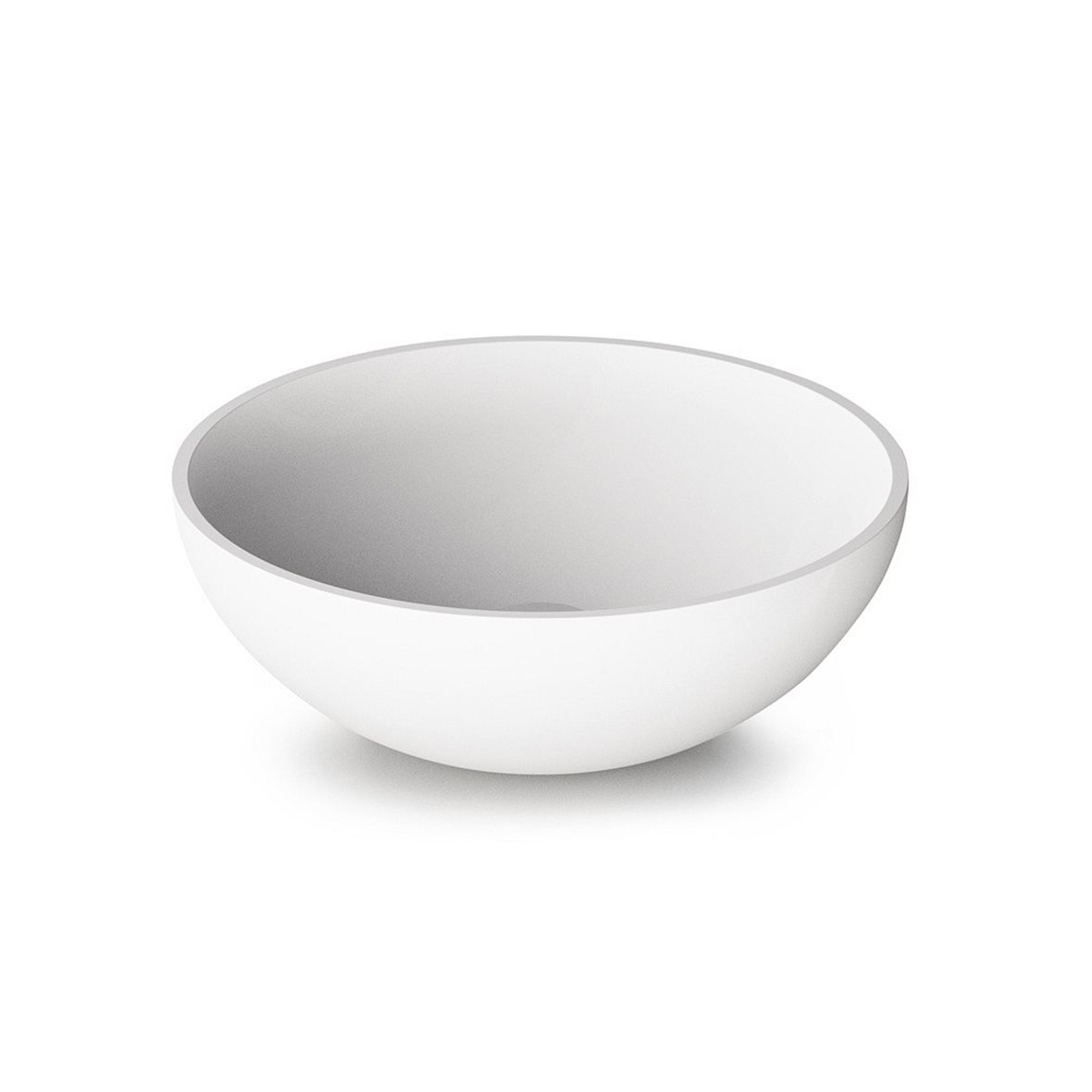 PAA Round malja-allas 41X41X14 cm mattavalkoinen kivikomposiitti matta valkoinen