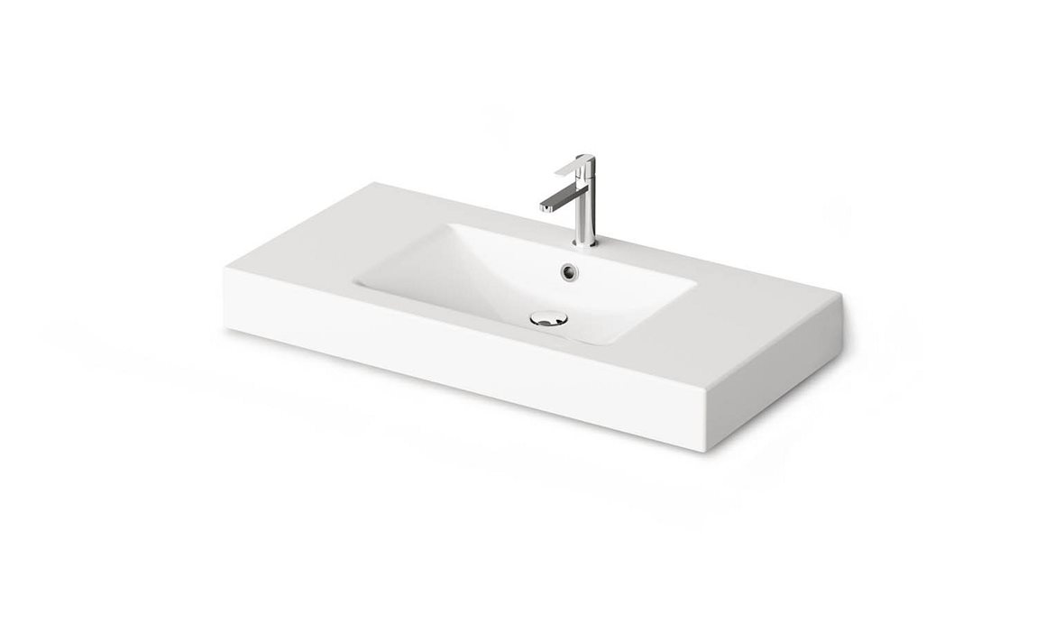 PAA Step seinään tai tason päälle asennettava pesuallas 100X49X11 cm valinnainen väri valumarmori kiiltävä valinnainen väri