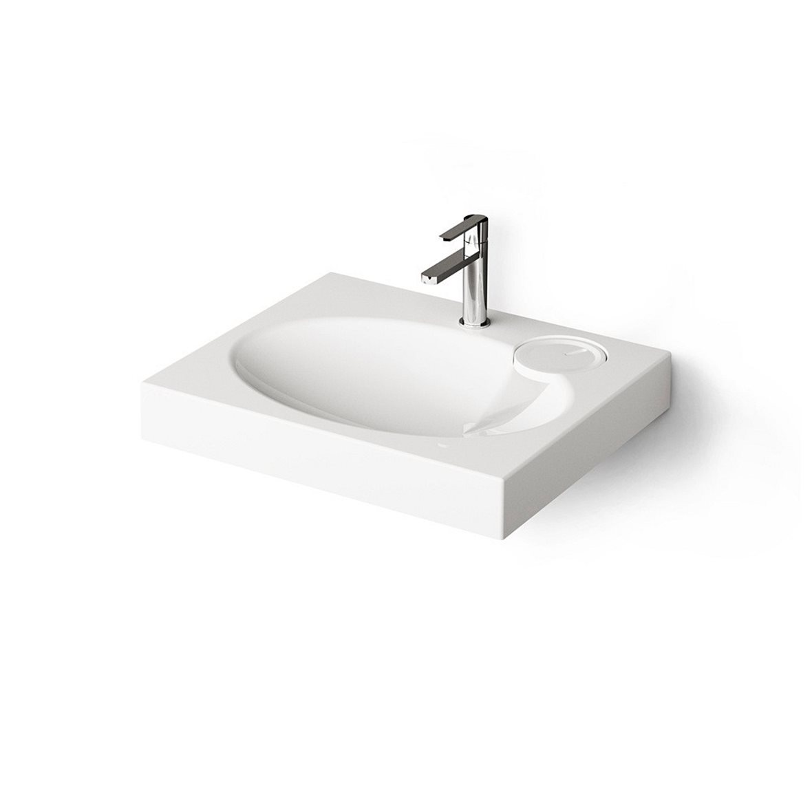 PAA Claro seinään asennettava pesuallas 50X50X9 cm valinnainen väri valumarmori kiiltävä valinnainen väri