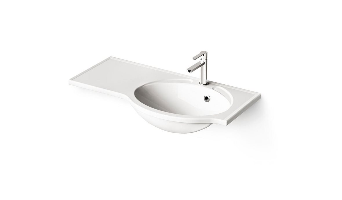 PAA Delta seinään asennettava pesuallas 90X46X18 cm valinnainen väri valumarmori kulho oikealla kiiltävä valinnainen väri