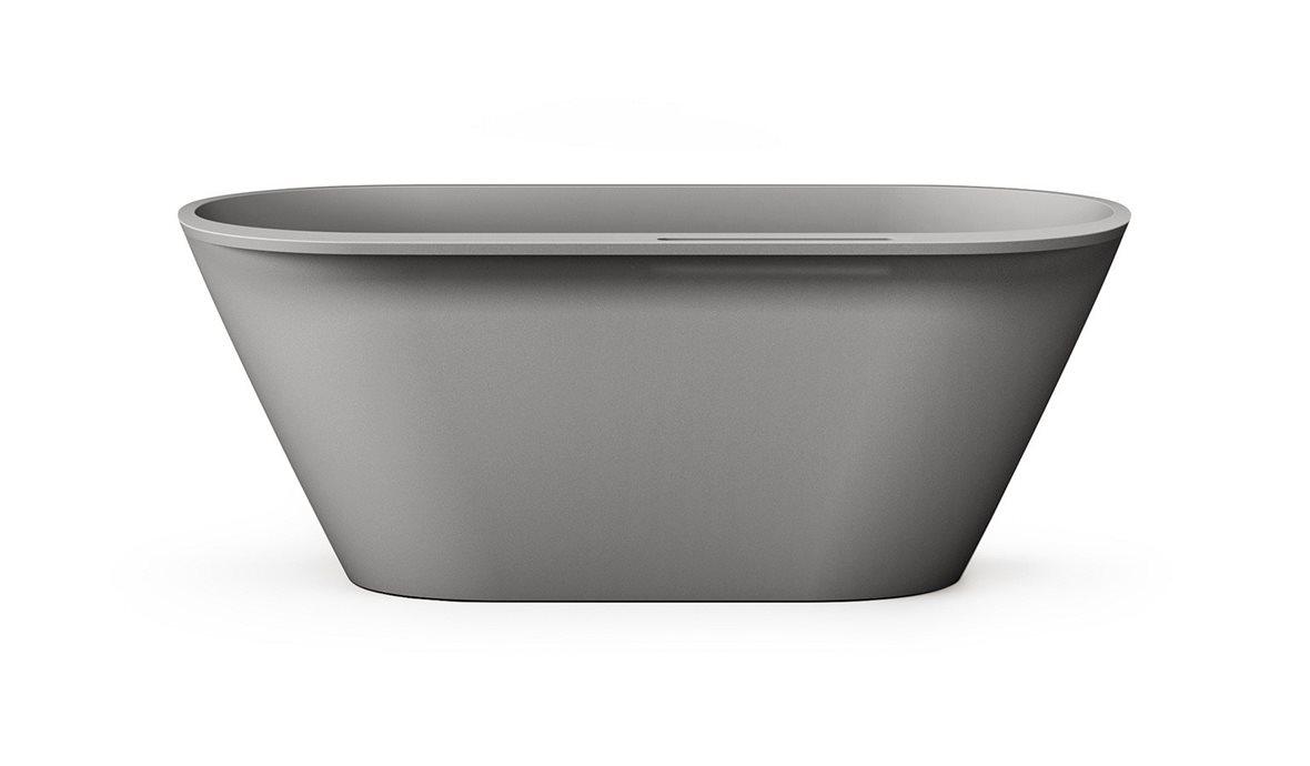 PAA Deco Rim kiviamme 166x81x63 cm mattaharmaa vapaasti sijoitettava