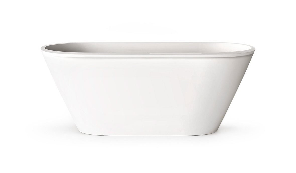 PAA Deco Rim kiviamme 166x81x63 cm mattavalkoinen vapaasti sijoitettava