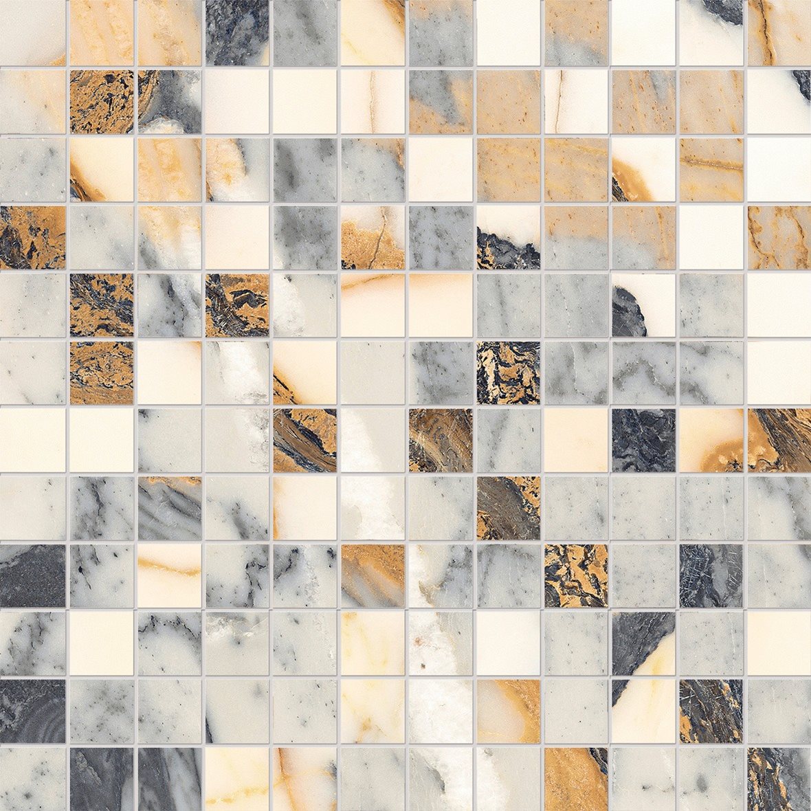LPC Aventura lasitettu porcelanato mosaiikki seinälaatta lattialaatta 2,3x2,3 19 Picasso tasapintainen matta 30x30 vaalea beige marmori