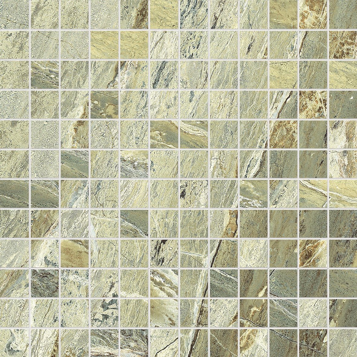 LPC Aventura lasitettu porcelanato mosaiikki seinälaatta lattialaatta 2,3x2,3 21 Ireland tasapintainen matta 30x30 keskitumma vihreä marmori