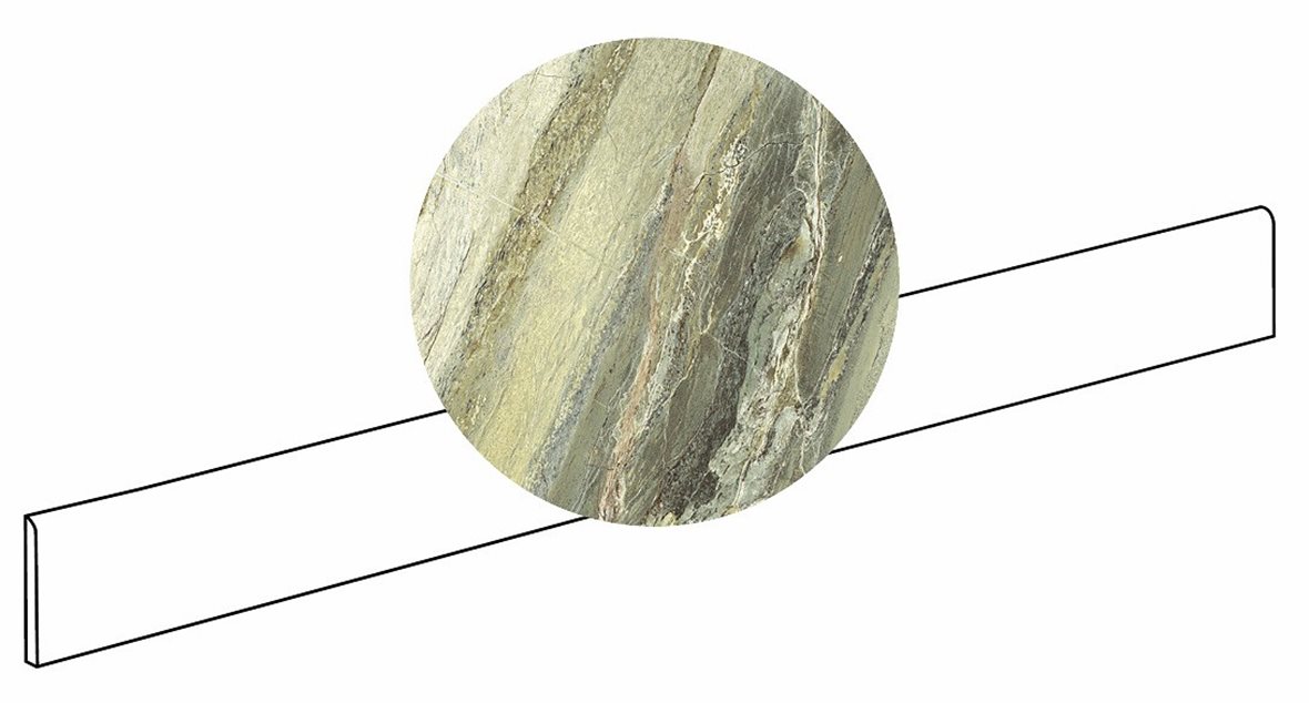 LPC Aventura lasitettu jalkalista 6x120 21 Ireland tasapintainen matta keskitumma vihreä marmori