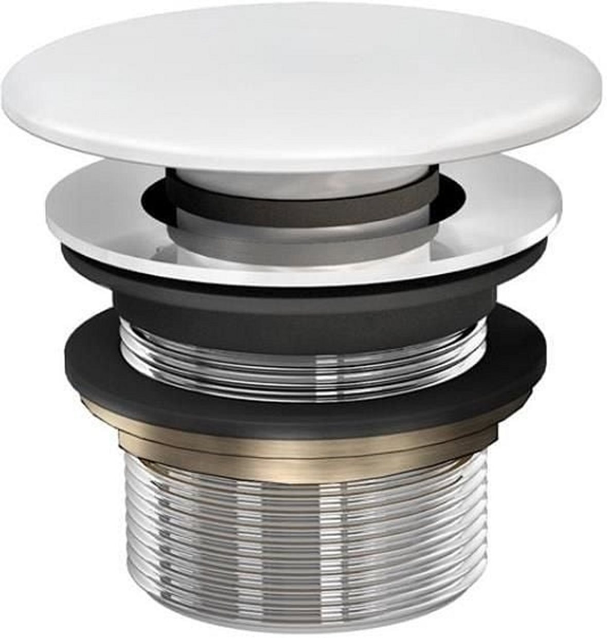 PAA sulkeutumaton pohjaventtiili Silkstone valkoinen