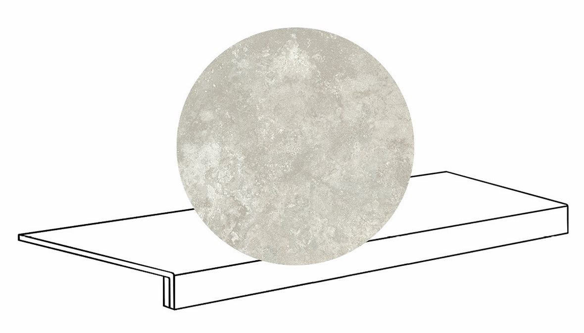 LPC Tibur lasittamaton porraslaatta reunalla 33X120 03 usva cross tasapintainen matta keskitumma beige travertino