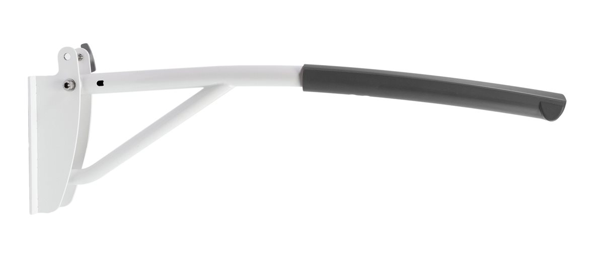 JMS-Tuote ELITE-WC-tukikaide 800mm, seinäkiinnikkeinen, harmaa päällyste antibakteerinen