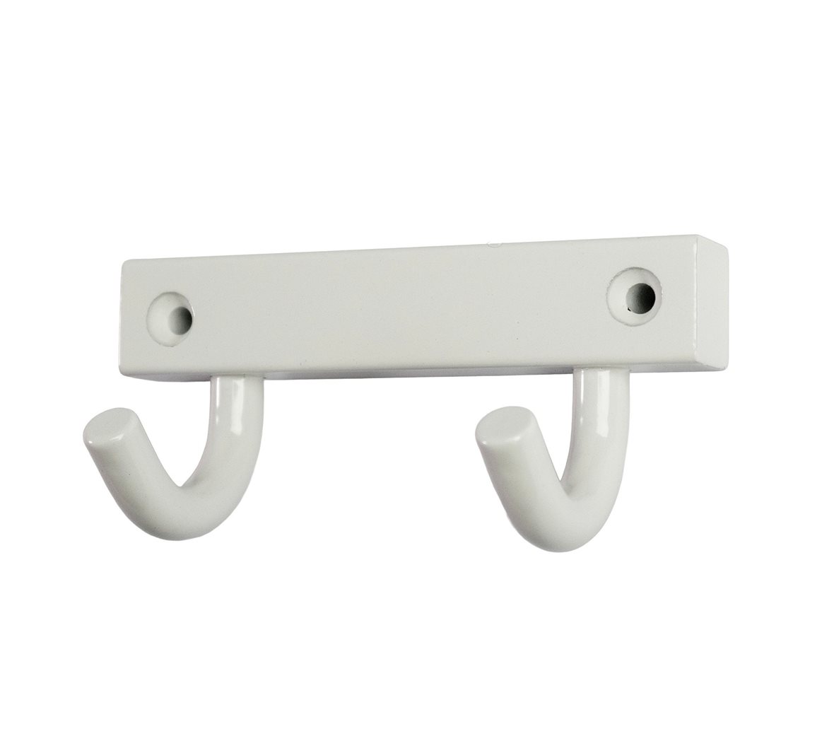 Liikkuva+ U-koukku 2-koukkuinen valkoinen 95 mm
