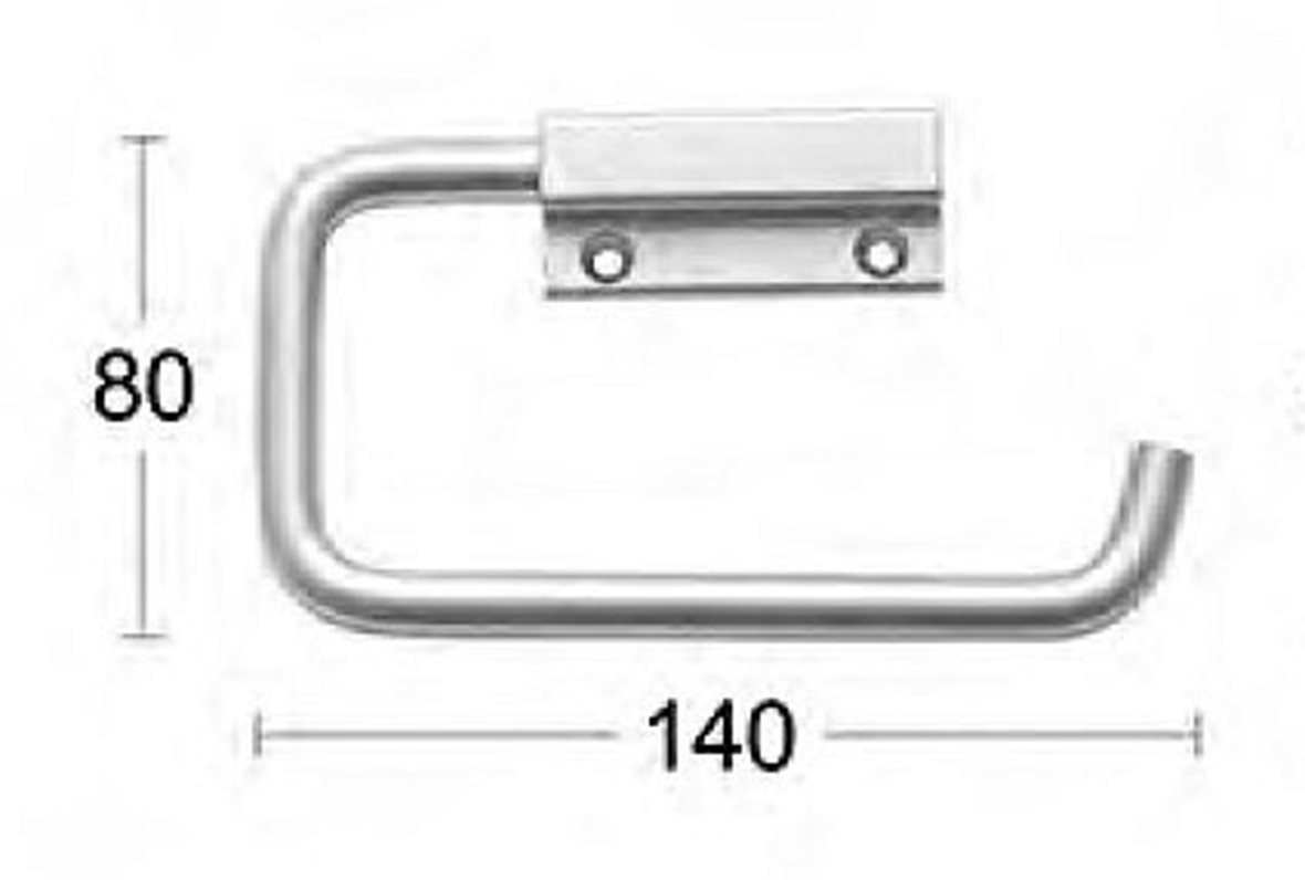 Liikkuva+ wc-paperiteline 14x8x1 cm mattakromi