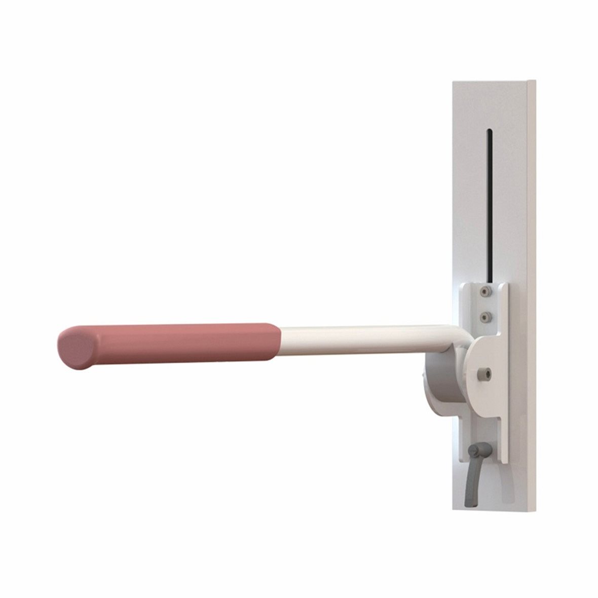 Liikkuva+ Premium WC-tukikaide 10,3x50x90 cm valkoinen/punainen pikakorkeussäädettävä antibakteerinen 32 mm seinäkiinnikkeinen