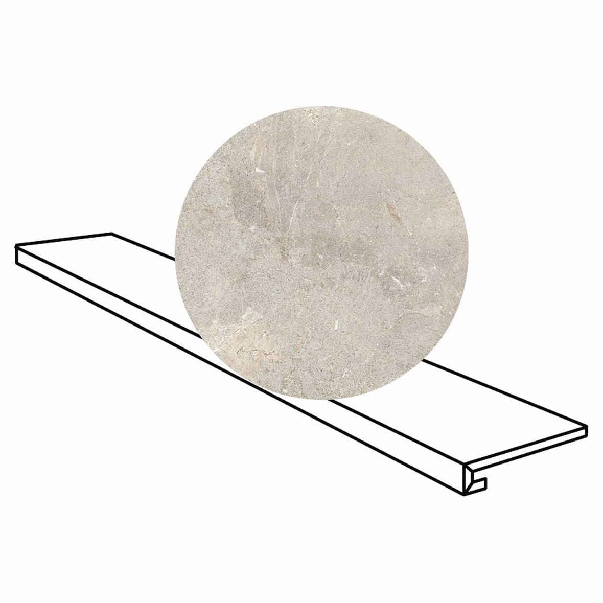 LPC Stone Soul lasitettu porraslaatta reunalaatta 30X120 02 Sand tasapintainen matta GR vaalea beige kivi