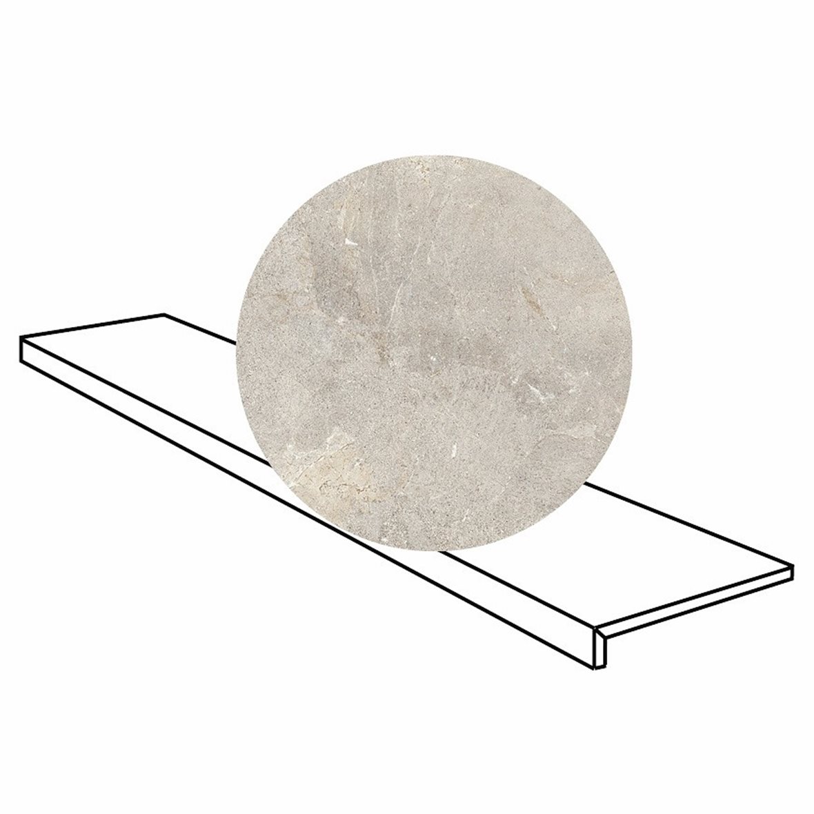 LPC Stone Soul lasitettu porraslaatta reunalaatta 30X120 02 Sand tasapintainen matta CR vaalea beige kivi