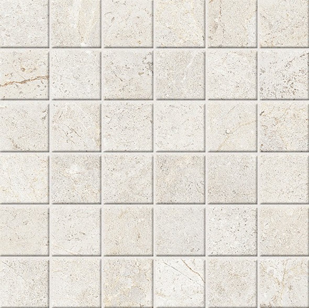 LPC Stone Soul lasitettu porcelanato mosaiikki seinälaatta lattialaatta 4,8X4,8 04 Bone tasapintainen matta vaalea valkoinen kivi