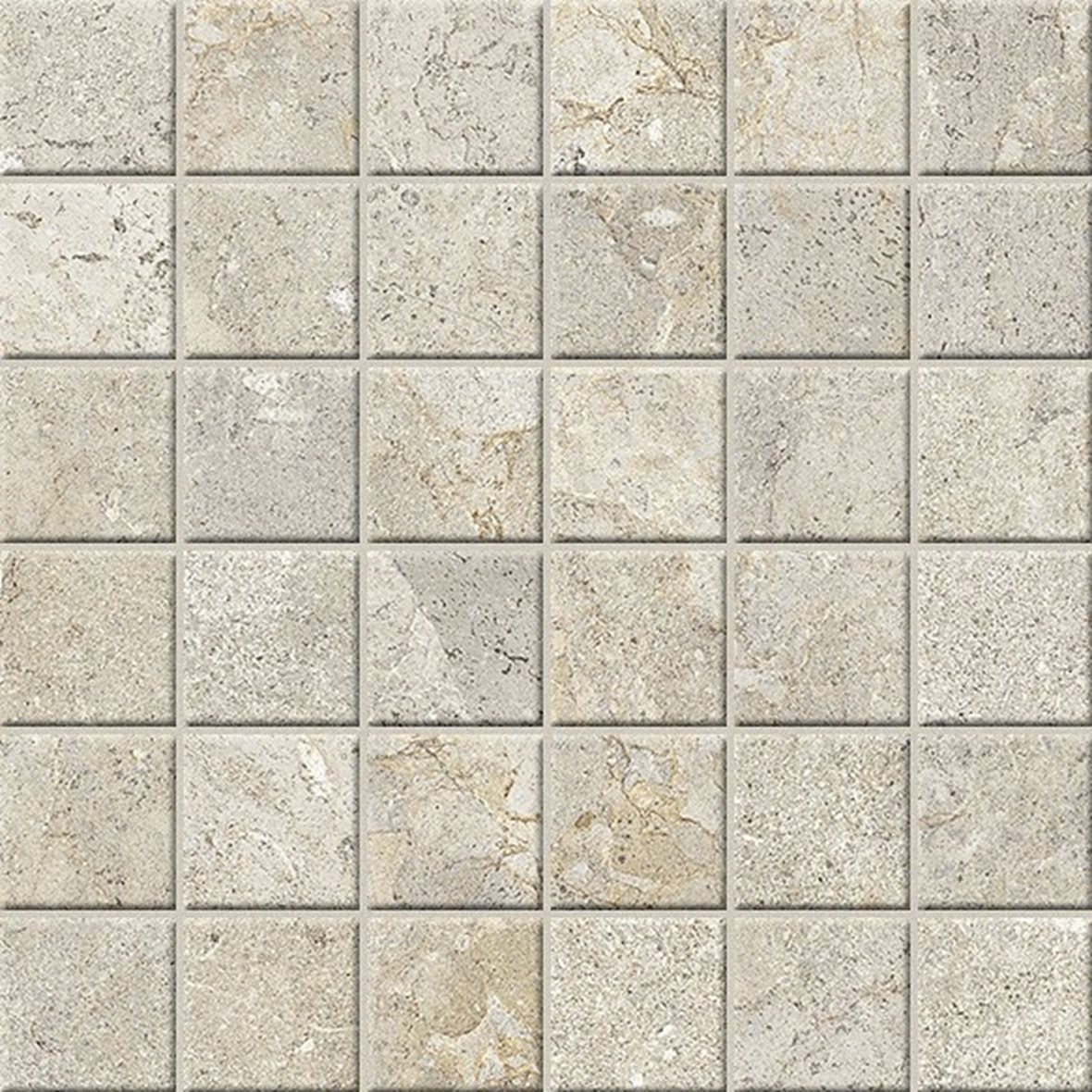LPC Stone Soul lasitettu porcelanato mosaiikki seinälaatta lattialaatta 4,8X4,8 02 Sand tasapintainen matta vaalea beige kivi