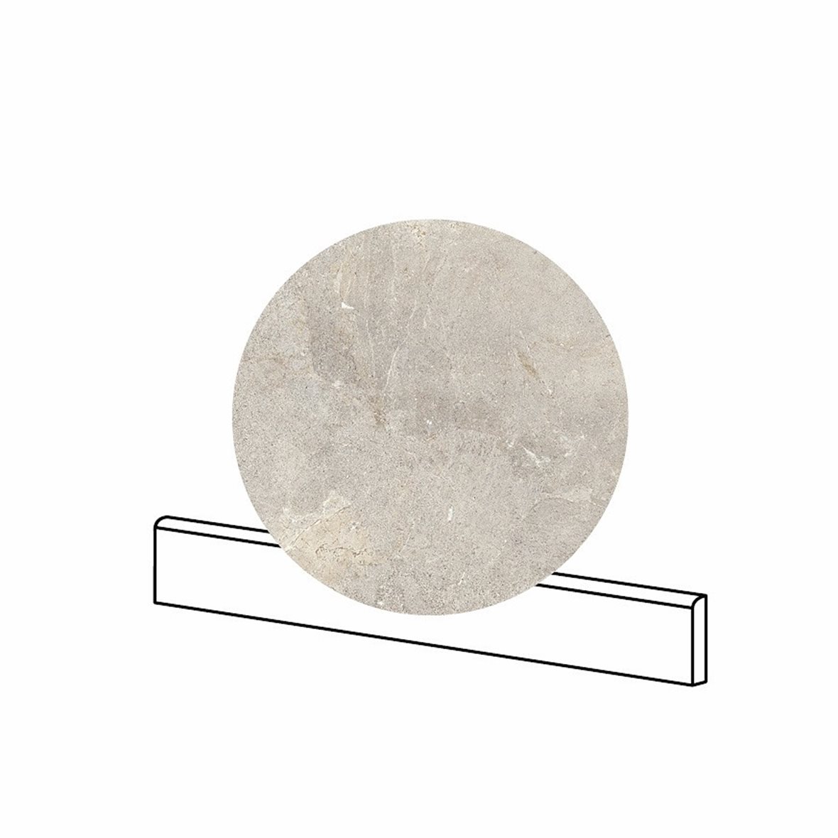 LPC Stone Soul lasitettu jalkalista 6,5X60 02 Sand tasapintainen matta vaalea beige kivi