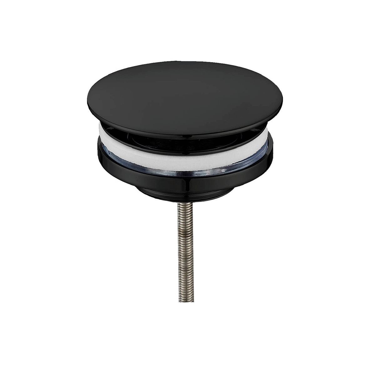 Pesualtaan pohjaventtiili sulkeutumaton mattamusta 1 1/4" uk