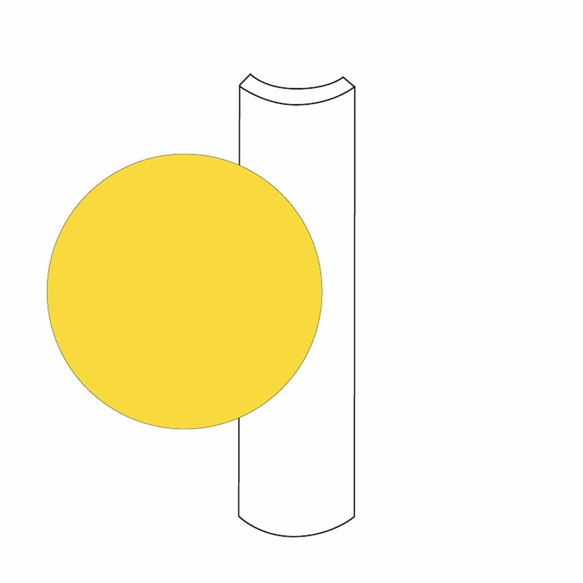 Pukkila Harmony holkkalista ulkokulma 3,5X15 yellow 2287/315CX tasapintainen kiiltävä keltainen yksivärinen