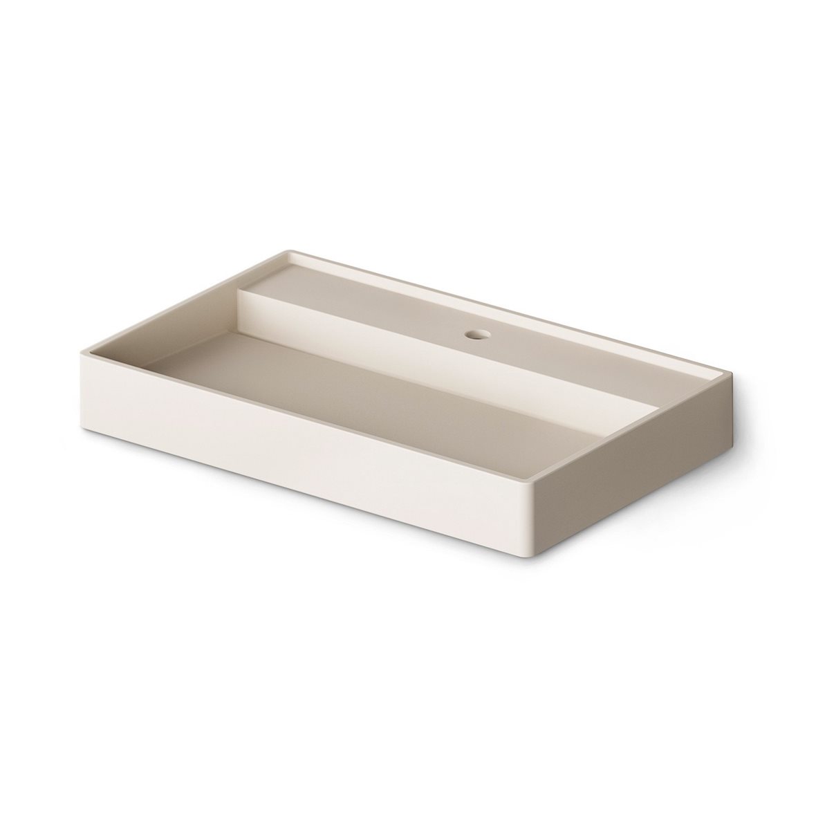 PAA Infinity seinään asennettava pesuallas 80X47X9,5 cm oyster kivikomposiitti matta beige