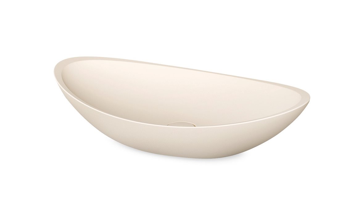 PAA Felice malja-allas 69X37,5X15,8 cm oyster kivikomposiitti matta beige