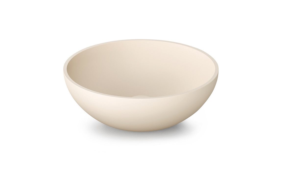 PAA Round malja-allas 41X41X14 cm oyster kivikomposiitti matta beige