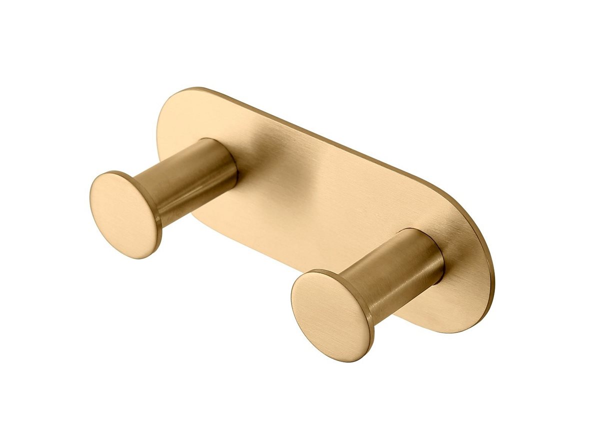 Perfct Accessories Beta kaksoiskoukku 11,5x4,5x3,7 cm harjattu kulta 3M