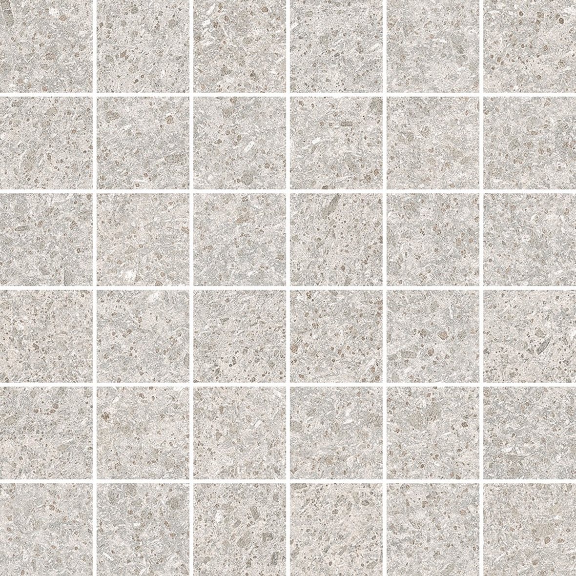 LPC Volcano Re60 lasittamaton porcelanato mosaiikki seinälaatta lattialaatta 5X5 01 White tasapintainen silotettu matta vaalea valkoinen kivi