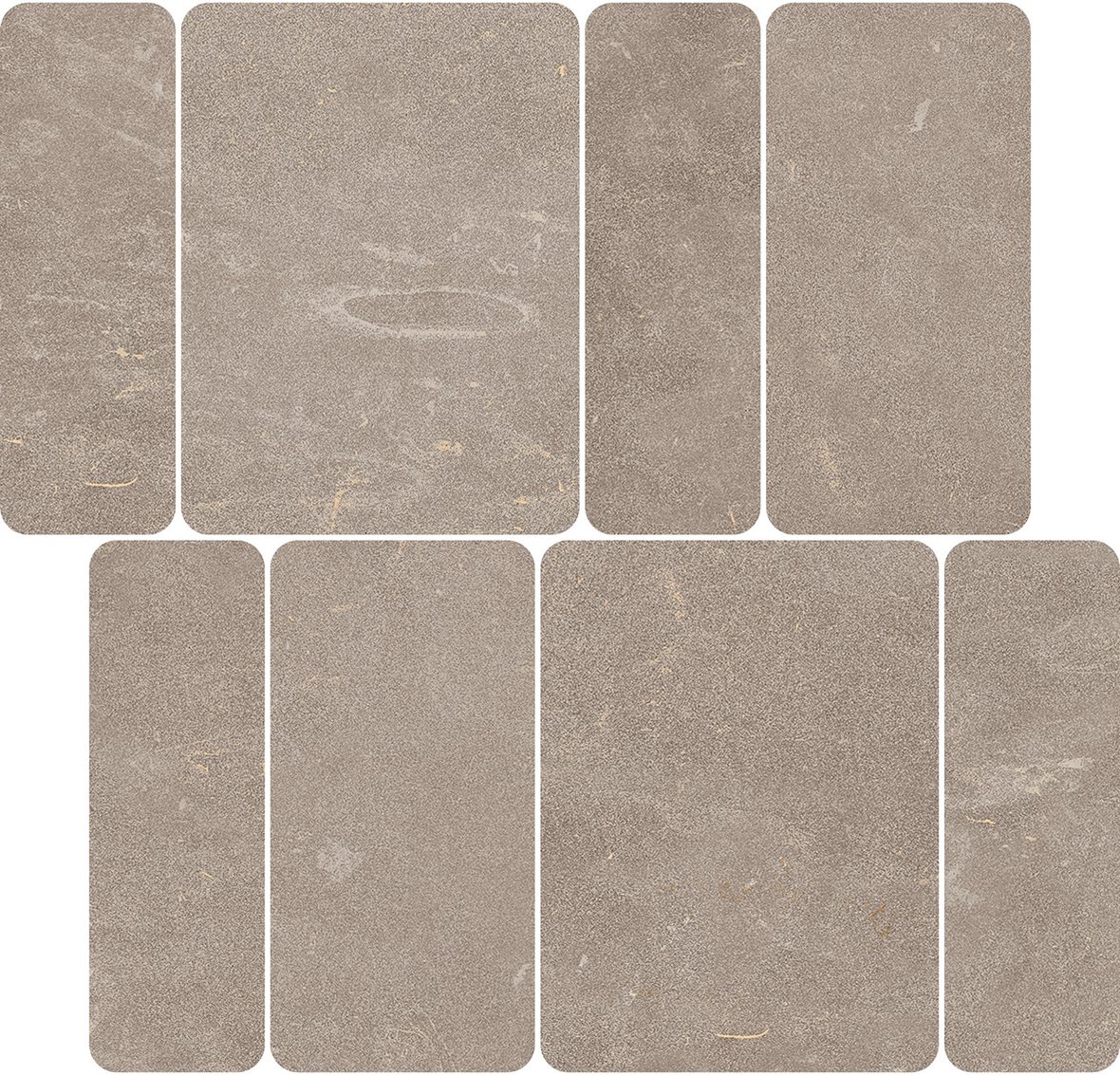 LPC Sicily Re60 Pave lasittamaton porcelanato mosaiikki seinälaatta lattialaatta 04 Smoke tasapintainen silotettu matta keskitumma harmaa kivi