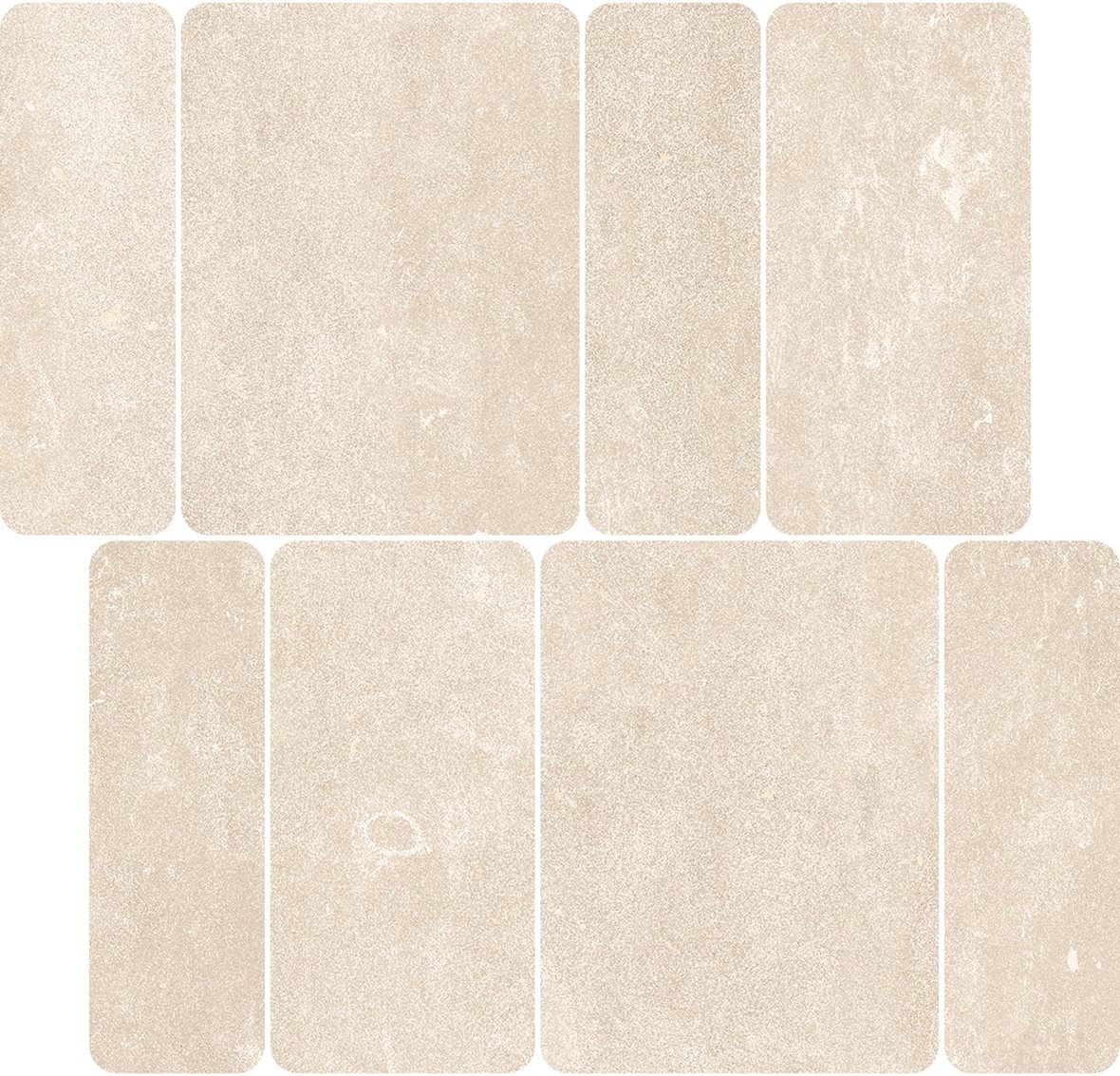 LPC Sicily Re60 Pave lasittamaton porcelanato mosaiikki seinälaatta lattialaatta 03 Sand tasapintainen silotettu matta vaalea beige kivi