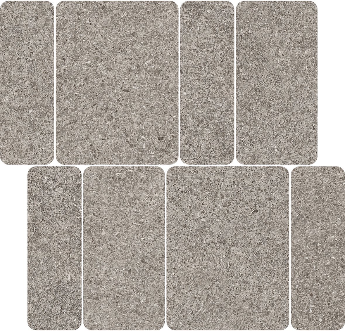 LPC Volcano Re60 Pave lasittamaton porcelanato mosaiikki seinälaatta lattialaatta 02 Grey tasapintainen silotettu matta keskitumma harmaa kivi