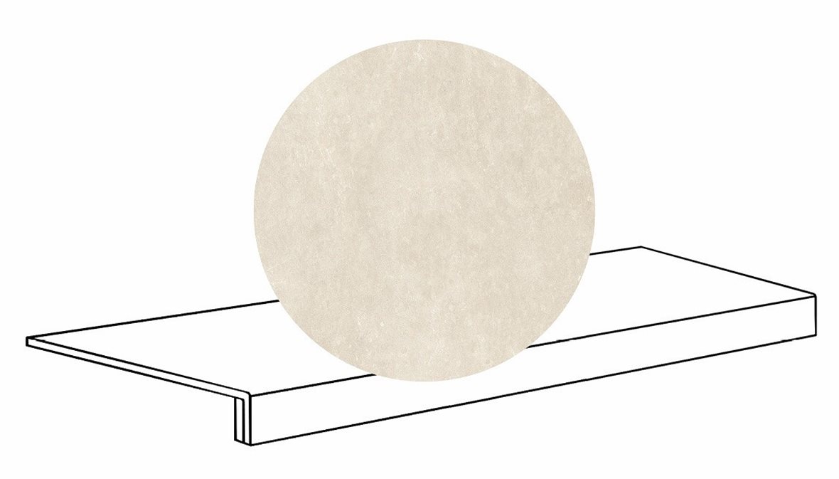 LPC Sicily Re60 lasittamaton porraslaatta reunalla B 33X119,7 03 Sand tasapintainen silotettu matta vaalea beige kivi