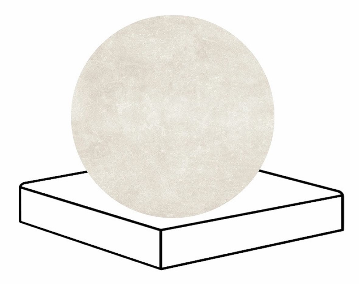 LPC Sicily Re60 lasittamaton porraslaatta kulmapala angolo B 33X33 02 Ash tasapintainen silotettu matta vaalea harmaa kivi