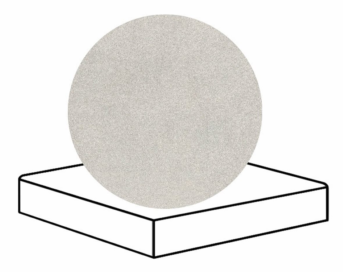 LPC Volcano Re60 lasittamaton porraslaatta kulmapala angolo B 33X33 01 White tasapintainen silotettu matta vaalea valkoinen kivi