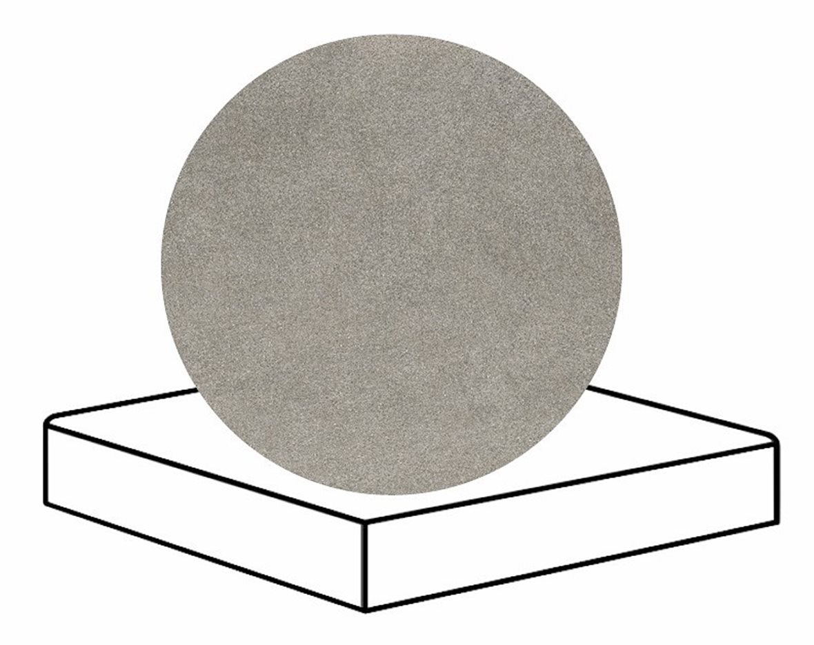 LPC Volcano Re60 lasittamaton porraslaatta kulmapala angolo B 33X33 02 Grey tasapintainen matta keskitumma harmaa kivi