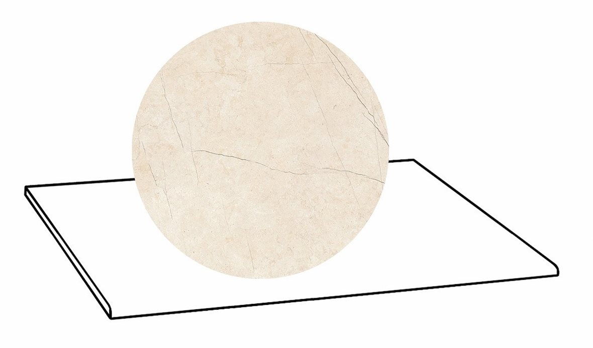 LPC Sicily Re60 lasittamaton porraslaatta A 30X60 01 Beige tasapintainen silotettu matta vaalea beige kivi