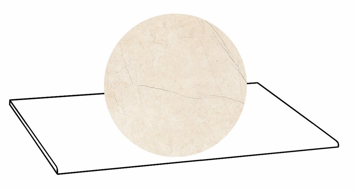 LPC Sicily Re60 lasittamaton porraslaatta A 33X80 01 Beige tasapintainen silotettu matta vaalea beige kivi