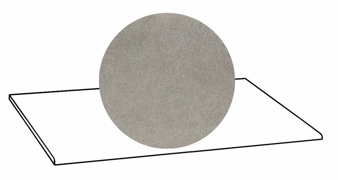 LPC Volcano Re60 lasittamaton porraslaatta A 33X80 02 Grey tasapintainen silotettu matta keskitumma harmaa kivi