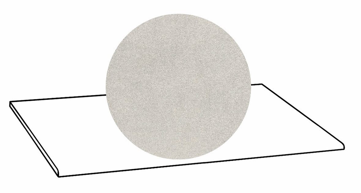 LPC Volcano Re60 lasittamaton porraslaatta A 33X80 01 White tasapintainen silotettu matta vaalea valkoinen kivi