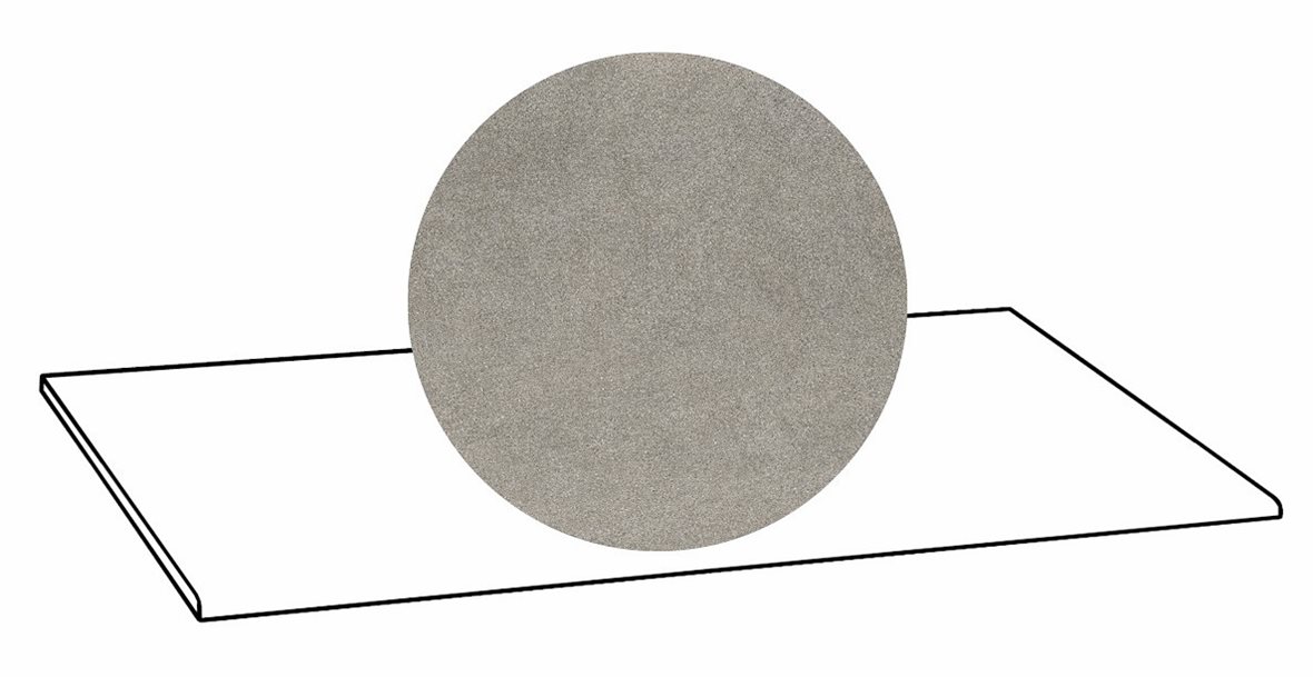 LPC Volcano Re60 lasittamaton porraslaatta A 33X119,7 02 Grey tasapintainen silotettu matta keskitumma harmaa kivi