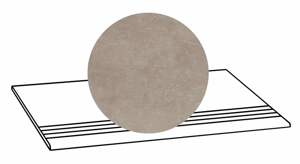 LPC Sicily Re60 lasittamaton porraslaatta liukuesteuralla 33X80 04 Smoke tasapintainen silotettu matta keskitumma harmaa kivi