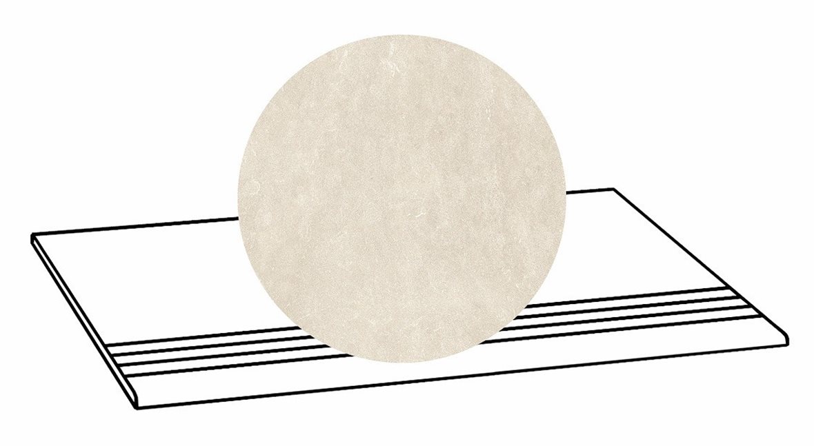 LPC Sicily Re60 lasittamaton porraslaatta liukuesteuralla 33X80 03 Sand tasapintainen silotettu matta vaalea beige kivi