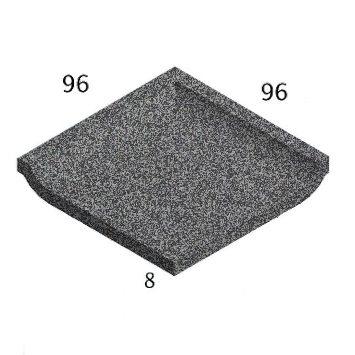 Pukkila Natura lasittamaton porcelanato seinälaatta lattialaatta ulkolaatta 9,6x9,6 speckled black white 4424SBC/1C tasapintainen matta musta pilkulli