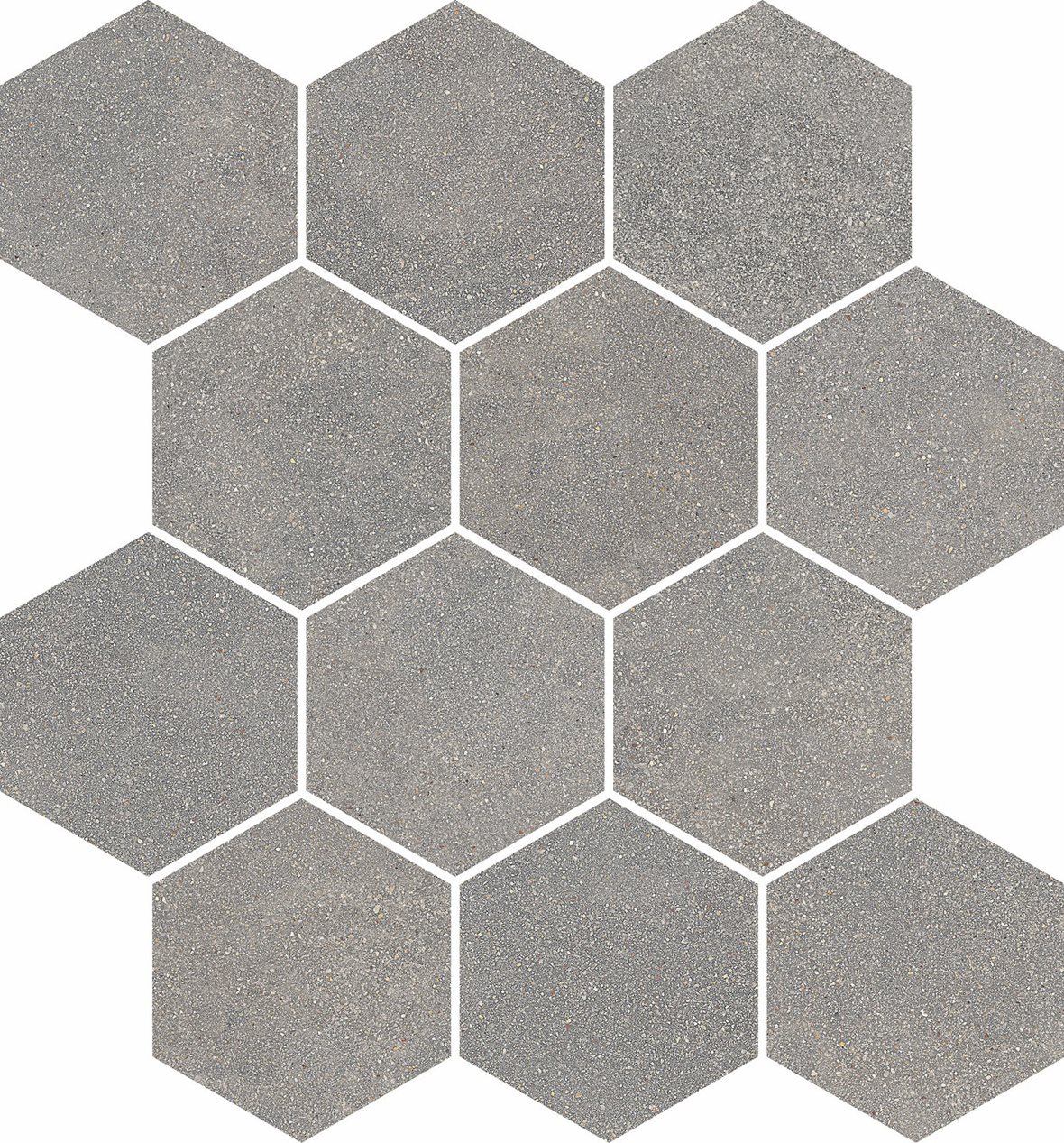 LPC Cemento Re60 Hexagon lasittamaton porcelanato mosaiikki seinälaatta lattialaatta 05 Grey tasapintainen silotettu matta 6-kulmainen keskitumma harm