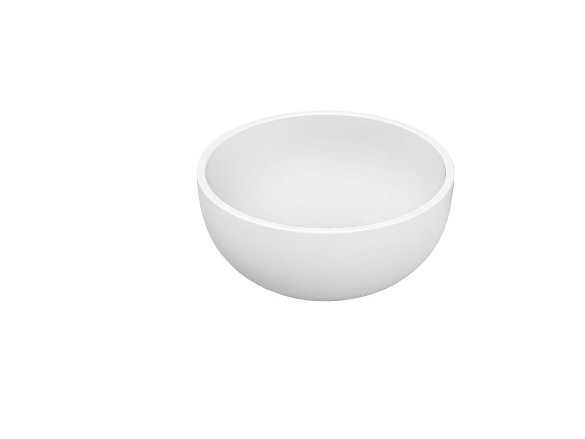 Balteco NU-series pieni malja-allas 22X22X11 cm valkoinen kivikomposiitti matta valkoinen