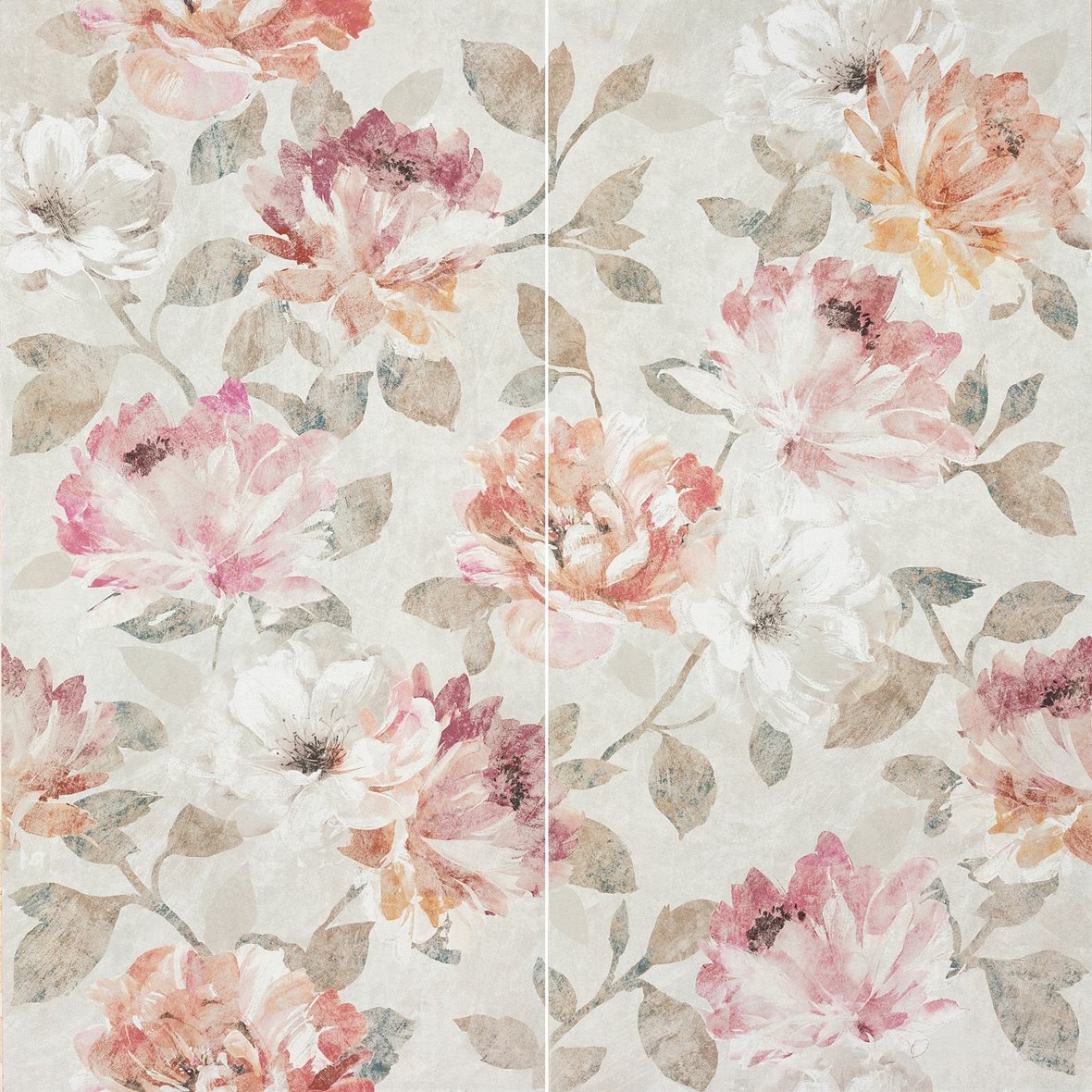 LPC Showall lasitettu kuviolaatta 120X120 Afrodite tasapintainen matta tumma moniväri