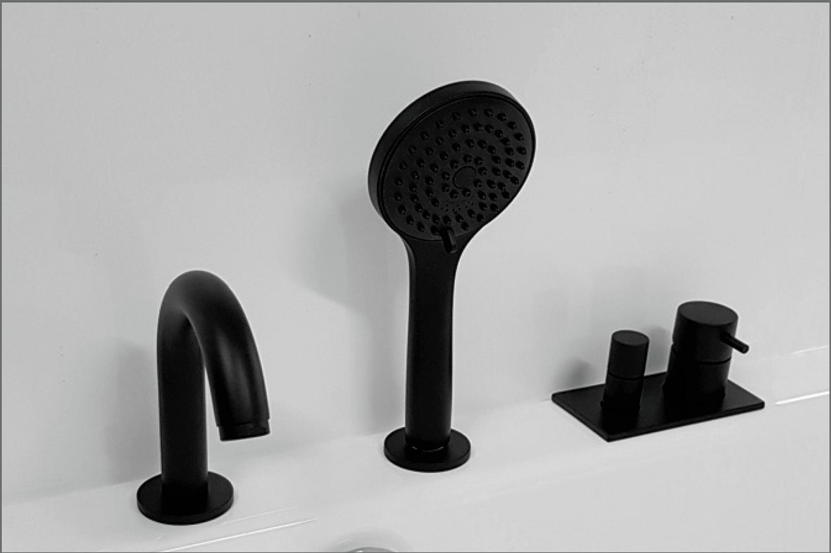 Balteco Cristina C2M 2-osainen ammehana tasoon juoksuputkella mattamusta