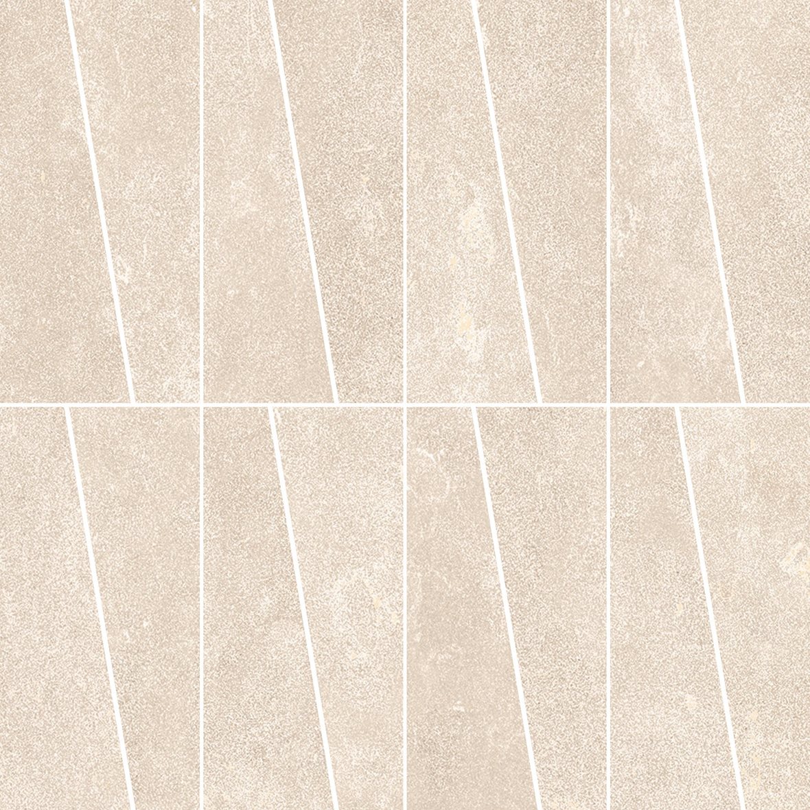 LPC Sicily Re60 Trapezi lasittamaton porcelanato mosaiikki seinälaatta lattialaatta 03 Sand tasapintainen silotettu matta vaalea beige kivi